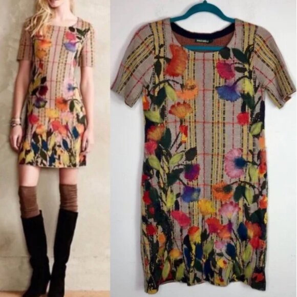 Anthropologie Dresses & Skirts - Anthropologie Troubadour Bloomline Wool Blend Sweater Shift Dress, Size Medium